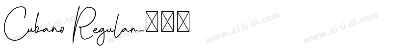 Cubano Regular字体转换